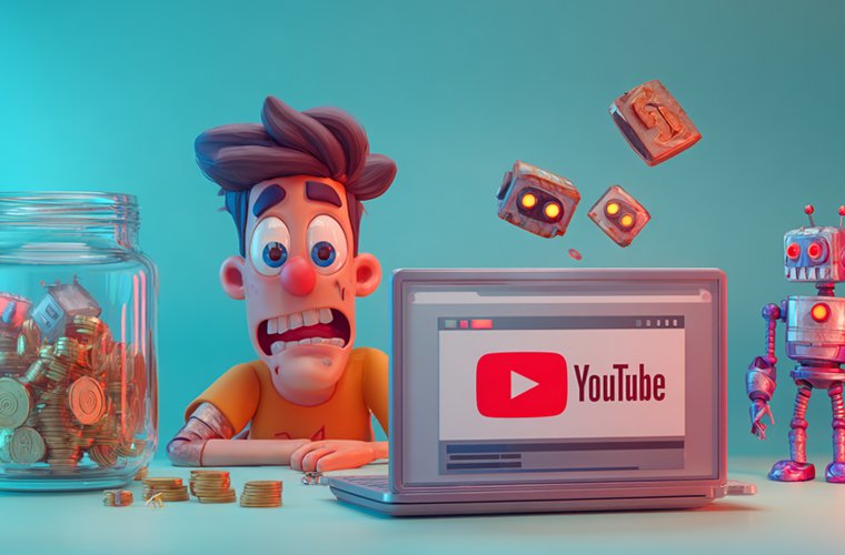 Errores que impiden monetizar canales de YouTube con inteligencia artificial